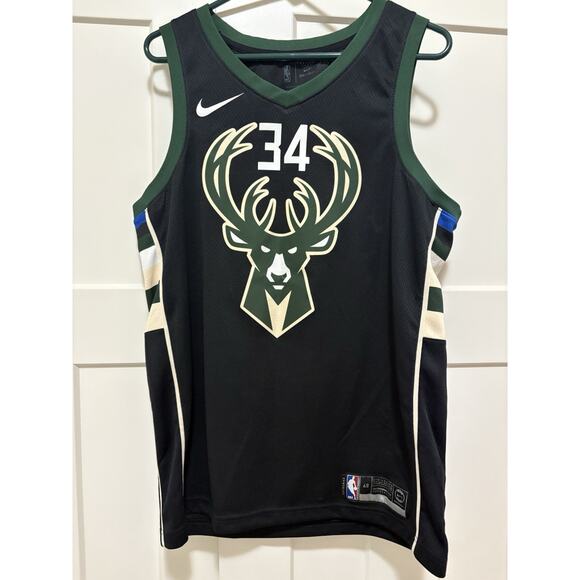 Giannis Antetokounmpo Nike Dri-Fit Jersey Size Large Milwaukee Bucks - Picture 1 of 5